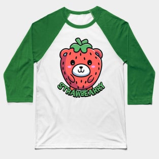 Strawbearry Cute Strawberry Bear Fruit Animal Baseball T-Shirt